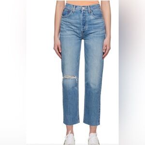 Re/Done 70s ultra high rise stove pipe jeans, size 32